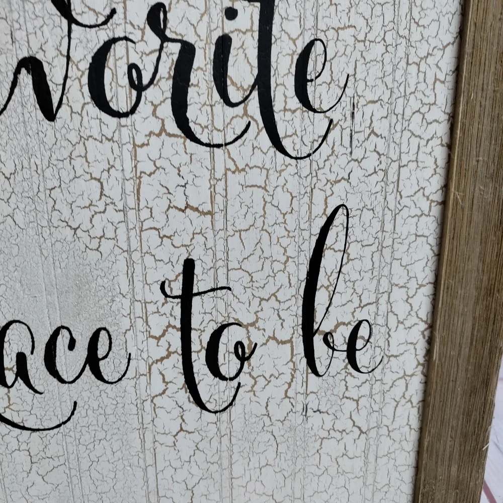 15 1/2 x 27 1/2 farmhouse wall hanging. Together is favorite place. - Picture 3 of 7